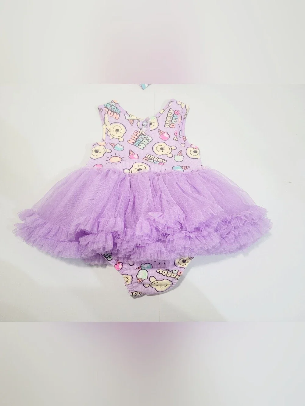 Disney Baby Winnie the Pooh tutu dress/bodysuit set in size 18 months Excellent